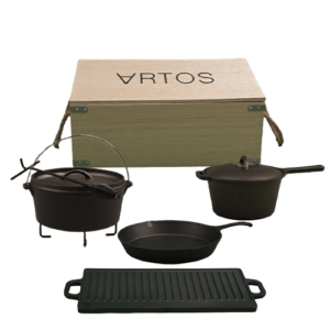 ערכת כלי בישול מברזל יצוק לשטח