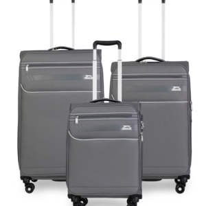 סט 3 מזוודות בד פרמיום קלות במיוחד דגם B-lite II מבית חברת היוקרה Slazenger - אפור