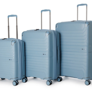 סט מזוודות קשיחות 100% פוליפרופילן אחריות נגד שבר מבית המותג האנגלי SLAZENGER דגם SPIRIT - כחול