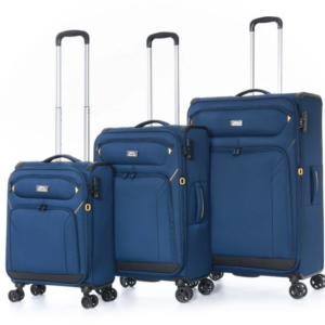 סט מזוודות בד פרמיום בגודל ענק 19"+25"+31" , של המותג SLAZENGER דגם New York II XL - כחול