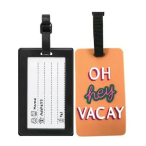 זוג תגי שם למזוודה - OH hey VACAY