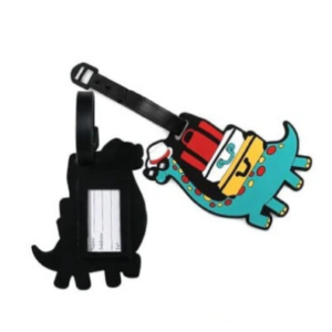 זוג תגי שם למזוודה - דינוזאור