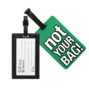 זוג תגי שם למזוודה - NOT YOUR BAG!