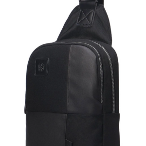 תיק צד פונקציונאלי קטן וקל משקל בסגנון אוכף אלכסון מבית המותג AOKING - שחור