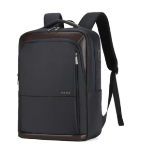 תיק גב עסקי ללפטופ מסדרת הפרימיום מבית המותג AOKING למחשב 15.6" יציאת USB מובנה - נייבי
