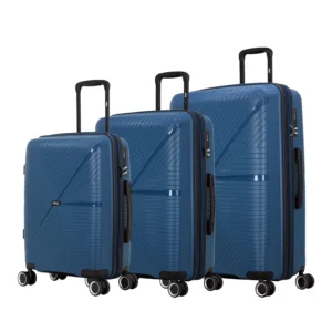 סט מזוודות קשיחות איכותיות בלתי שבירות PP דגם LYNX מבית המותג GIPRO JAPAN - נייבי