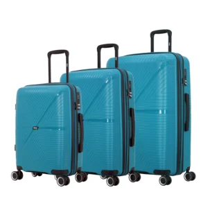 סט מזוודות קשיחות איכותיות בלתי שבירות PP דגם LYNX מבית המותג GIPRO JAPAN - טורקיז